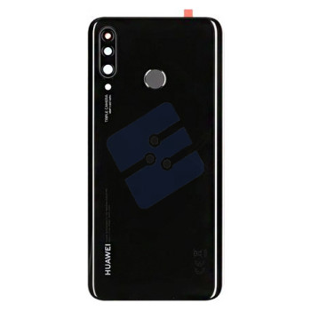 Huawei P30 Lite (MAR-LX1M)/P30 Lite New Edition (MAR-L21BX) Vitre Arrière - With Camera Lens - Black