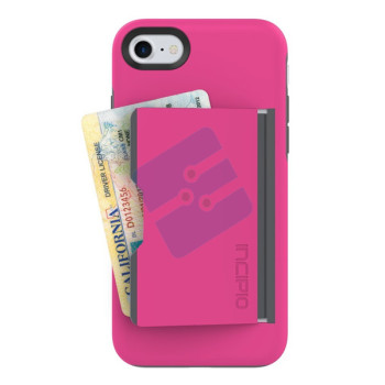 Incipio - iPhone 6 Plus/iPhone 6S Plus - Credit Card With Kick Stand Case - Pink