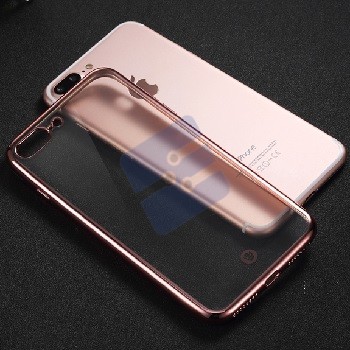 Fshang iPhone 7 Plus/iPhone 8 Plus Coque en Silicone - Soft Plating - Rose Gold