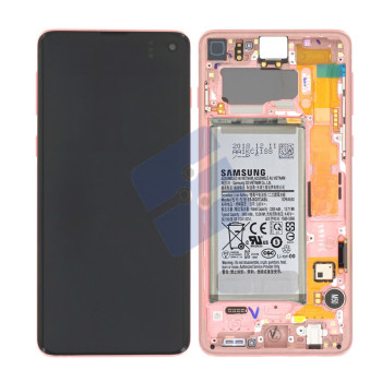 Samsung G973F Galaxy S10 Ecran Complet - GH82-18841D - With Battery - Pink