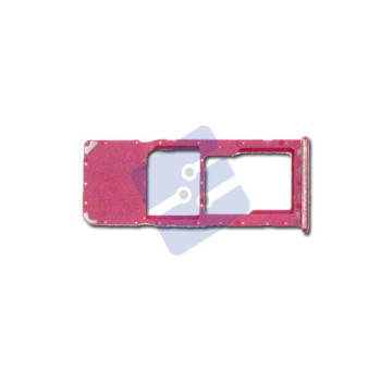 Samsung SM-A750F Galaxy A7 2018 Simcard holder + Memorycard Holder Red