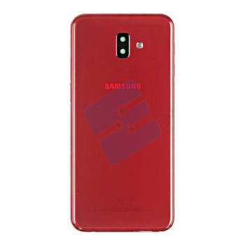 Samsung SM-J610F Galaxy J6+ Vitre Arrière With Midframe + Camera Lens Red
