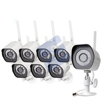 Smart Security HD Caméra de surveillance 8-Pack White