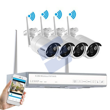 Smart Security HD Caméra de surveillance 4-Pack White
