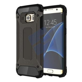 Samsung Fashion Case G920F Galaxy S6 Coque en Silicone Rigide - Super Defender Series - Black
