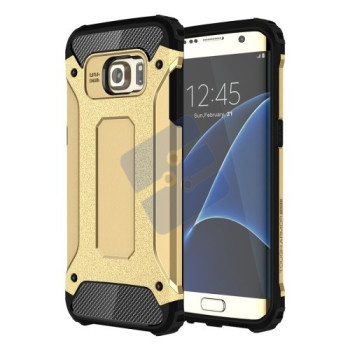 Samsung Fashion Case G930F Galaxy S7 Coque en Silicone Rigide - Super Defender Series - Gold