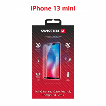 Swissten iPhone 13 Mini Verre Trempé - 54501801 - Full Glue - Black