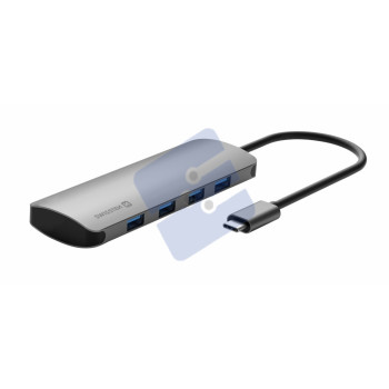 Swissten Hub USB-C 4 in 1 - 44040101 - (4x USB 3.0) - Aluminium