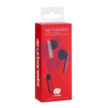 Urbanista San Francisco Earphones with Remote and Mic - Red