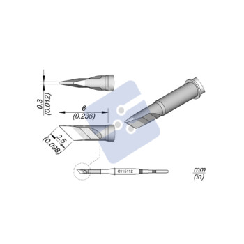 JBC - C115112 Knife Head Flat Soldering Iron Tip