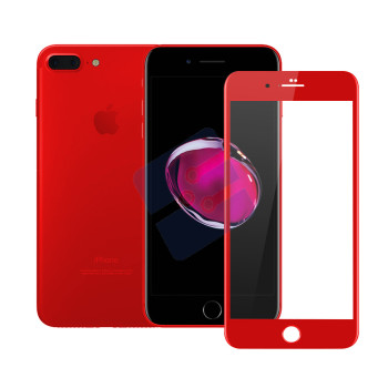Livon Apple iPhone 6G/iPhone 6S/iPhone 7/iPhone 8 Verre Trempé 4D Curved Red