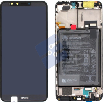 Huawei Y9 (2018) (FLA-LX1) LCD Display + Touchscreen + Frame - 02351VFR/02351VFS - Incl. Battery And Parts - Black