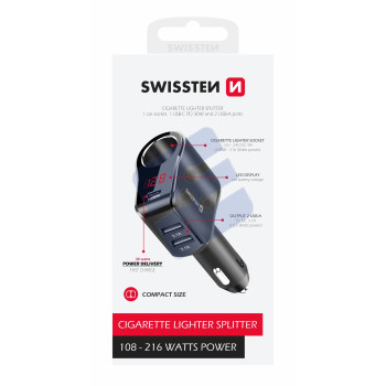 Swissten Cigarette Lighter Splitter - 20114020 - Black