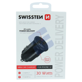 Swissten Power Delivery Car Charger (30W) - 20119100 - Black