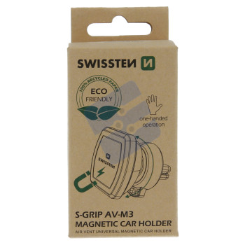 Swissten S-Grip M3 Magnetic Air Vent Car Holder - 65010307ECO - Eco Packing - Black