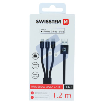 Swissten  Lightning Cable - 72501101 - 1.2m - Black