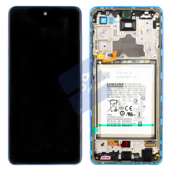 Samsung SM-A725F Galaxy A72 4G LCD Display + Touchscreen + Frame - GH82-25541B/GH82-25542B - With Battery - Blue