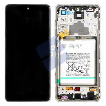 Samsung SM-A725F Galaxy A72 4G LCD Display + Touchscreen + Frame - GH82-25541D/GH82-25542D - With Battery - White
