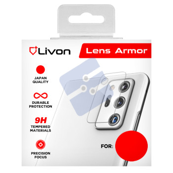Livon Apple iPhone 12 Tempered Glass - Lens Armor - Black