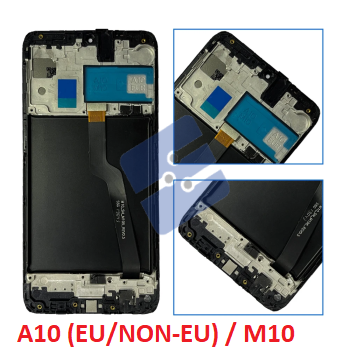 Samsung SM-A105F Galaxy A10/SM-M105F Galaxy M10 LCD Display + Touchscreen + Frame (All Version Working For With Frame) - Black (OEM ORIGINAL)