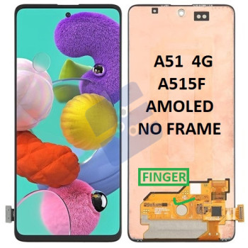 Samsung SM-A515F Galaxy A51 LCD Display + Touchscreen + Frame - (AMOLED) - No Frame - Black