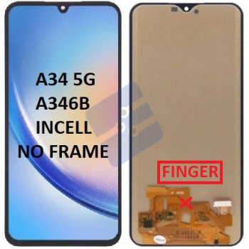 Samsung SM-A346B Galaxy A34 LCD Display + Touchscreen - Incell - No Frame - Black