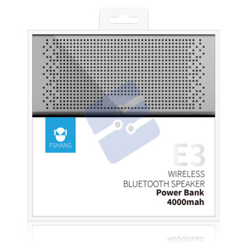 Fshang Bluetooth Speaker + Powerbank 4000mAh - E3 - Space Gray