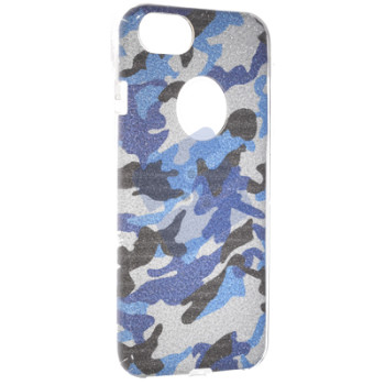 Fshang iPhone 7/iPhone 8/iPhone SE (2020) TPU Case - Camouflage - Navy