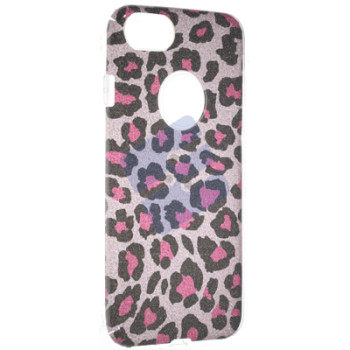 Fshang iPhone 7/iPhone 8/iPhone SE (2020) TPU Case Rose Leopard - Pink