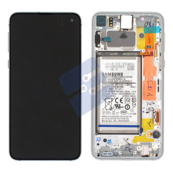 Samsung G970F Galaxy S10e LCD Display + Touchscreen + Frame - GH82-18843B - With Battery - White