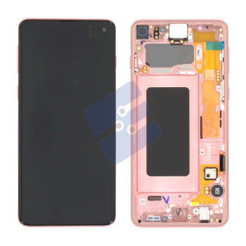 Samsung G973F Galaxy S10 LCD Display + Touchscreen + Frame - GH82-18835D/GH82-18850D - Pink