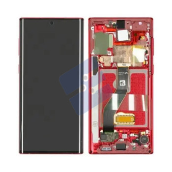 Samsung N970F Galaxy Note 10 LCD Display + Touchscreen + Frame - GH82-20817E/GH82-20818E - Red