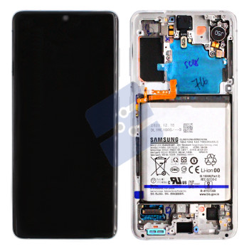 Samsung SM-G991B Galaxy S21 LCD Display + Touchscreen + Frame - GH82-24716C/GH82-24718C - With Battery - White