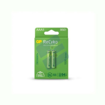 GP Battery (AAA) Rechargeable NIMH R03/AAA - 100AAAHCE-EB2, (2 batteries / blister), 1000 mAh