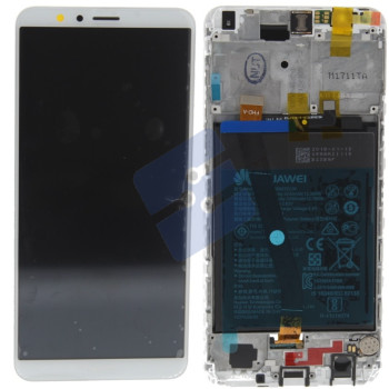 Huawei Honor 7X (BND-L21) LCD Display + Touchscreen + Frame Incl. Battery and Parts 02351QBV White