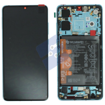 Huawei P30 (ELE-L29) LCD Display + Touchscreen + Frame - 02354HRH - Incl. Battery And Parts (NEW VERSION) - Blue