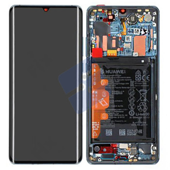 Huawei P30 Pro (VOG-L29) LCD Display + Touchscreen + Frame - 02353DGJ/02355MUQ - Incl. Battery And Parts - Mystic Blue