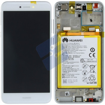 Huawei P8 Lite 2017 (PRA-LX1) LCD Display + Touchscreen + Frame Incl. Battery White 02351DNG, 02351DYN