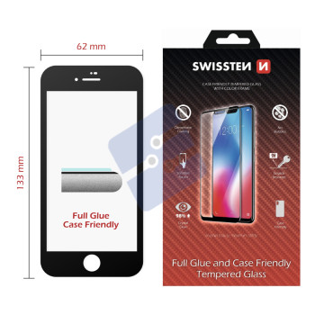 Swissten iPhone 7/iPhone 8 Tempered Glass - 54501701 - Full Glue - Black