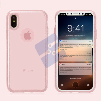 Fshang iPhone X/iPhone XS TPU Case - Phantom Series - Pink