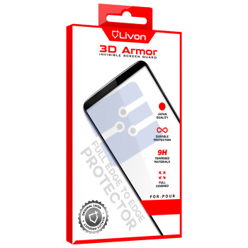 Livon  Samsung SM-A750F Galaxy A7 2018 Tempered Glass 3D Armor - Black