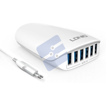 LDNIO - A6573 - 6 PORT USB DESKTOP CHARGER - White