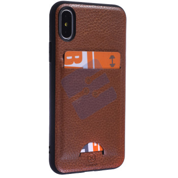 Kanjian Apple iPhone X/iPhone XS Card Slot Backcover Leather - Brown