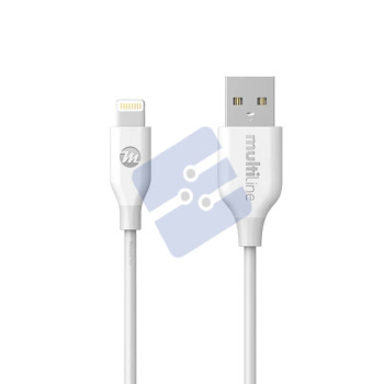 Multiline PowerLine Lightning USB Cable - 1,2M - White
