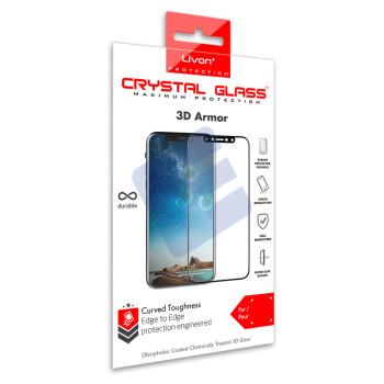 Livon Apple iPhone X/iPhone XS/iPhone 11 Pro Tempered Glass Full 3D Armor - White