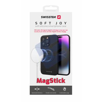 Swissten iPhone 15 Soft Joy Magstick Case - 35500117 - For Magsafe Charging - Black