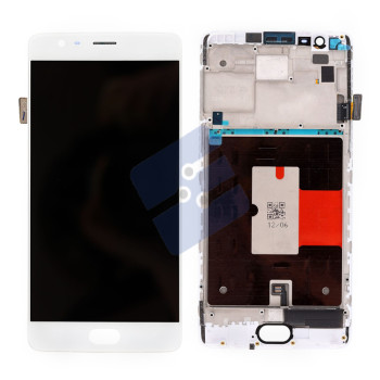 OnePlus Three/3T LCD Display + Touchscreen + Frame (A3003) White