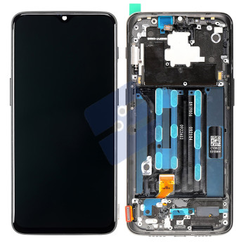OnePlus 6T (A6013) LCD Display + Touchscreen + Frame  - Mirror Black