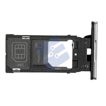 Sony Xperia XZ2 (H8266) Simcard holder + Memorycard Holder (Dual SIM) 1311-3778 Silver