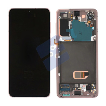 Samsung SM-G991B Galaxy S21 LCD Display + Touchscreen + Frame - GH82-27255D/GH82-27256D - (No Camera/Battery) - Pink